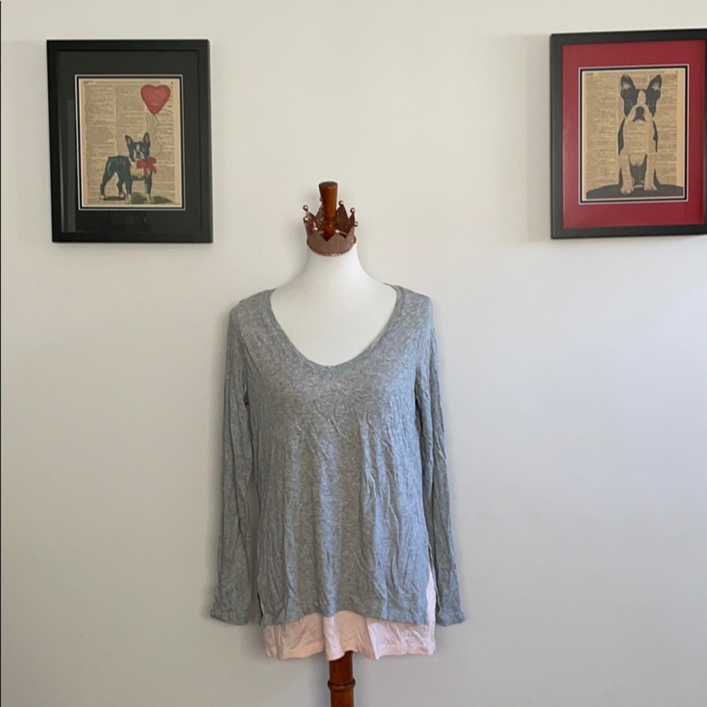 Vince Gray and Pink Top